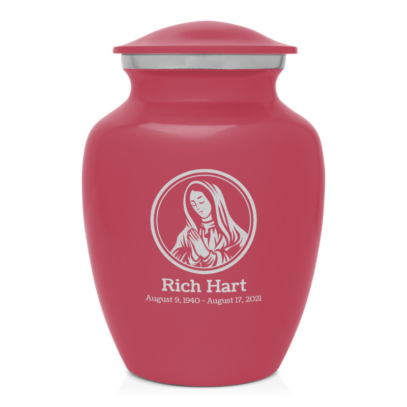 Mother Mary Sharing Urn - Rose Pink