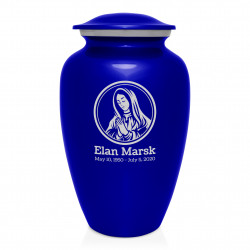 Mother Mary Cremation Urn - Midnight Blue