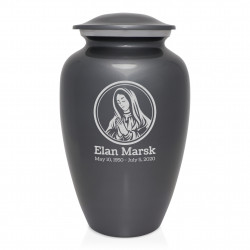 Mother Mary Cremation Urn - Gunmetal Gray