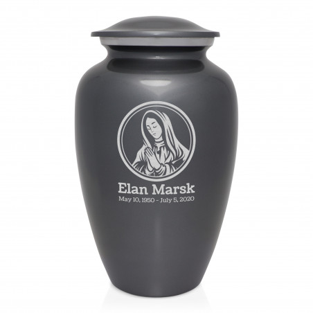Mother Mary Cremation Urn - Gunmetal Gray