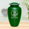 Mother Mary Cremation Urn - Shamrock Green