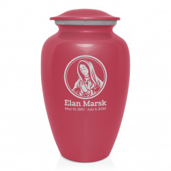 Mother Mary Cremation Urn - Rose Pink