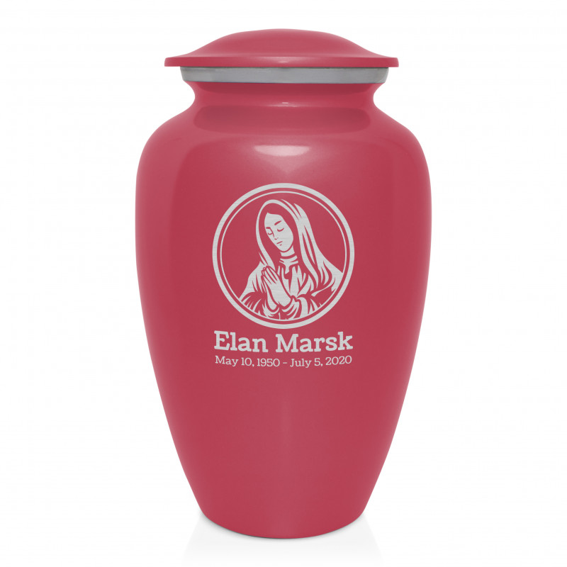 Mother Mary Cremation Urn - Rose Pink