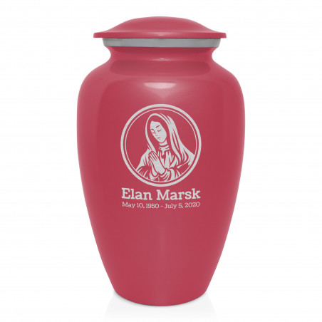 Mother Mary Cremation Urn - Rose Pink