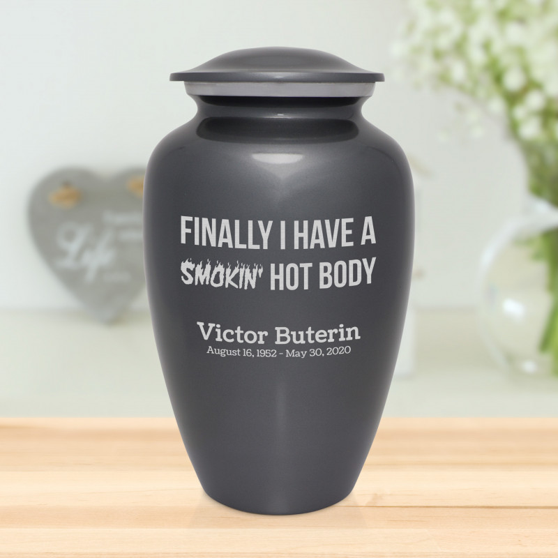 Hot Body Cremation Urn - Gunmetal Gray