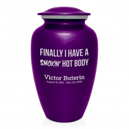 Hot Body Cremation Urn - Purple Luster