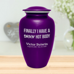 Hot Body Cremation Urn - Purple Luster