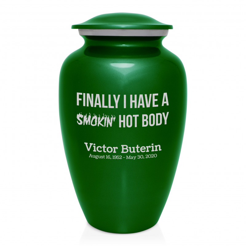 Hot Body Cremation Urn - Shamrock Green