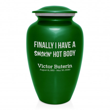 Hot Body Cremation Urn - Shamrock Green
