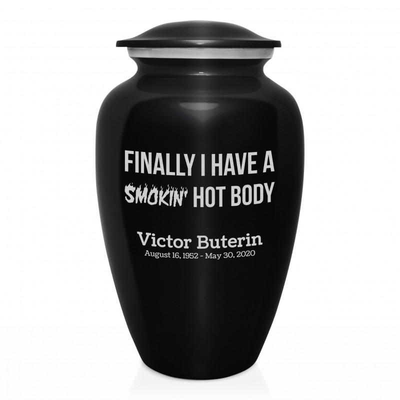 Hot Body Cremation Urn - Jet Black