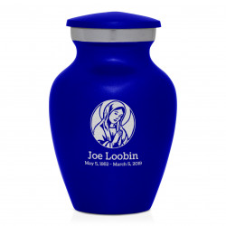 Virgin Mary Keepsake Urn - Midnight Blue