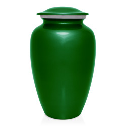 Extra Large Paw Print Pet Cremation Urn - Shamrock Green