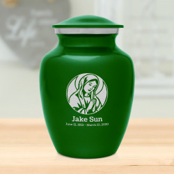 Virgin Mary Sharing Urn - Shamrock Green