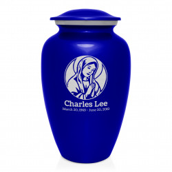 Virgin Mary Cremation Urn - Midnight Blue