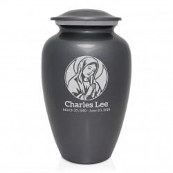 Virgin Mary Cremation Urn - Gunmetal Gray