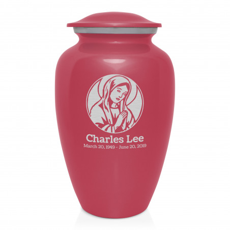 Virgin Mary Cremation Urn - Rose Pink