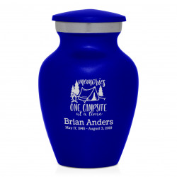 Tent Camping Keepsake Urn - Midnight Blue