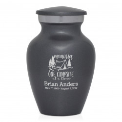 Tent Camping Keepsake Urn - Gunmetal Gray