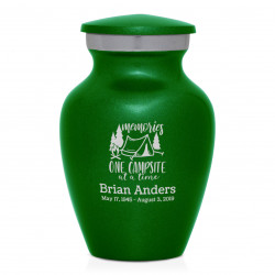 Tent Camping Keepsake Urn - Shamrock Green