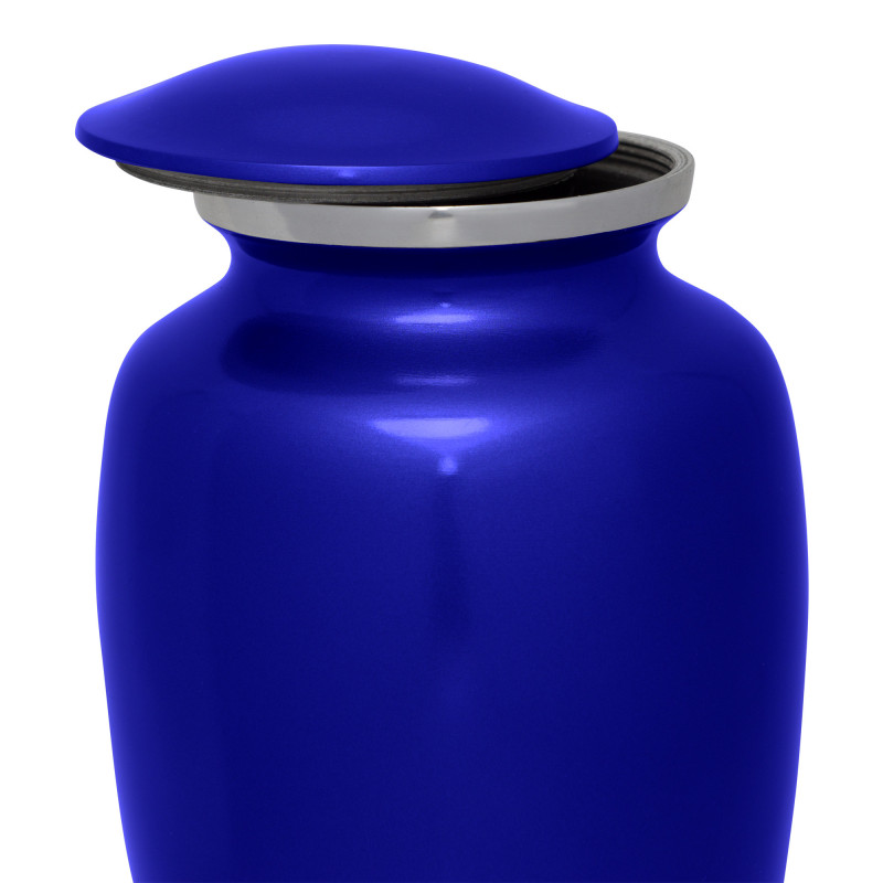 Extra Large Pawprints Pet Cremation Urn - Midnight Blue