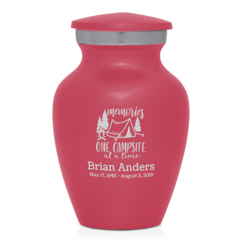 Tent Camping Keepsake Urn - Rose Pink