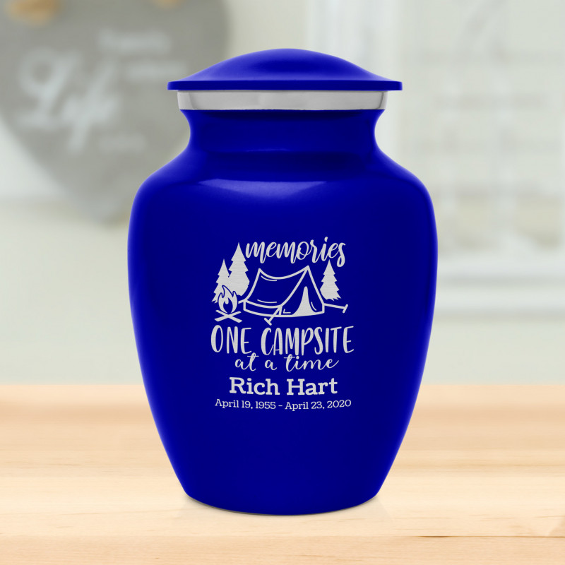 Tent Camping Sharing Urn - Midnight Blue