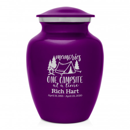 Tent Camping Sharing Urn - Purple Luster