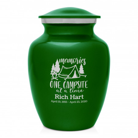 Tent Camping Sharing Urn - Shamrock Green