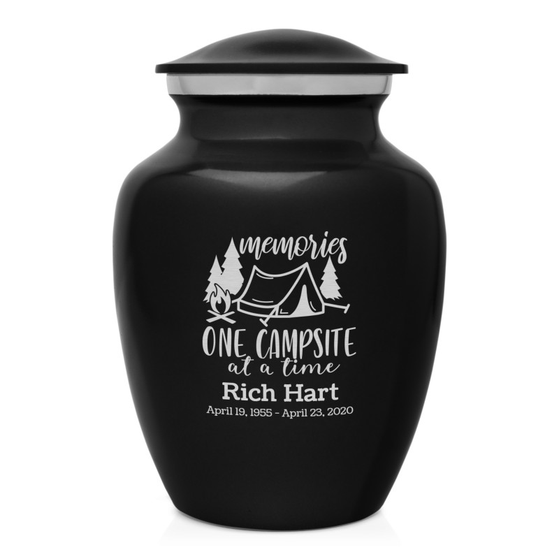Tent Camping Sharing Urn - Jet Black