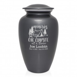 Tent Camping Cremation Urn - Gunmetal Gray