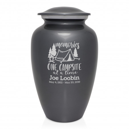 Tent Camping Cremation Urn - Gunmetal Gray