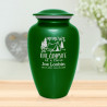 Tent Camping Cremation Urn - Shamrock Green