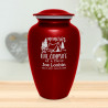 Tent Camping Cremation Urn - Ruby Red