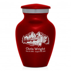 Fifth Wheel Camper Keepsake Urn - Ruby Red