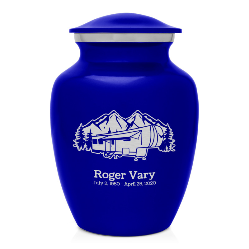 Fifth Wheel Camper Sharing Urn - Midnight Blue