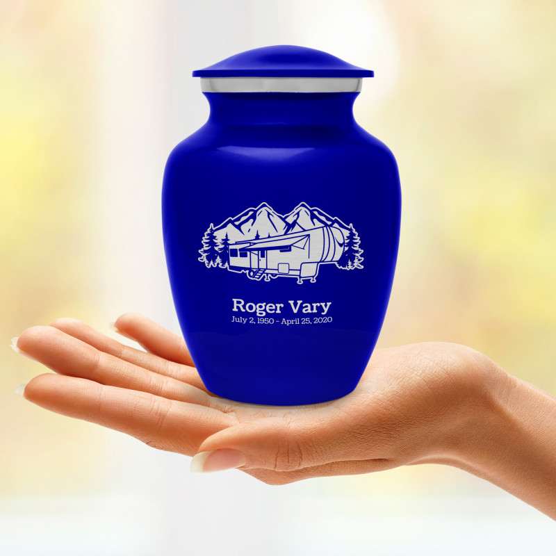 Fifth Wheel Camper Sharing Urn - Midnight Blue