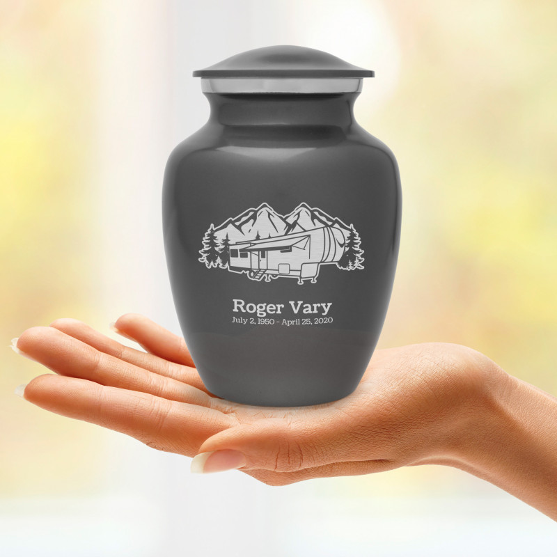 Fifth Wheel Camper Sharing Urn - Gunmetal Gray