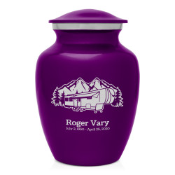 Fifth Wheel Camper Sharing Urn - Purple Luster