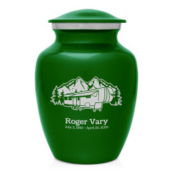 Fifth Wheel Camper Sharing Urn - Shamrock Green