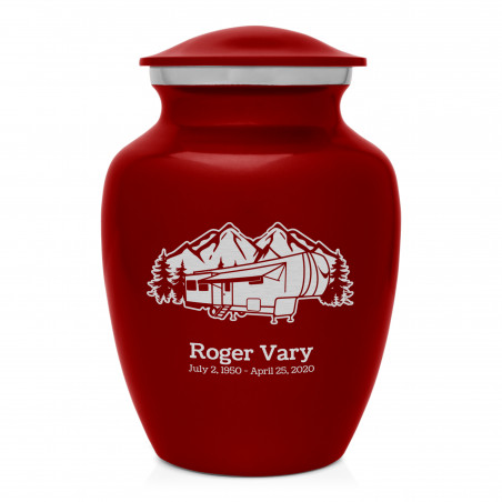 Fifth Wheel Camper Sharing Urn - Ruby Red