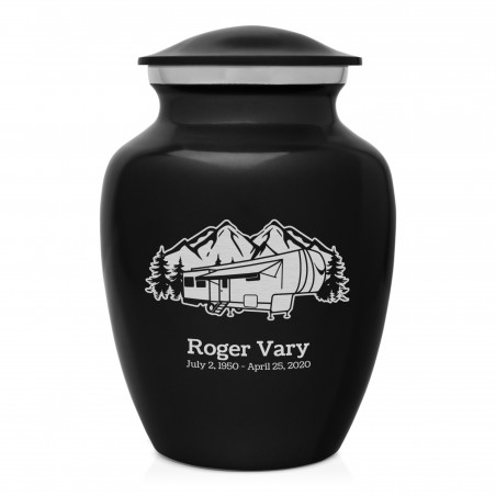 Fifth Wheel Camper Sharing Urn - Jet Black
