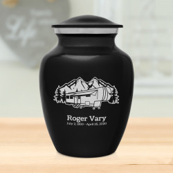 Fifth Wheel Camper Sharing Urn - Jet Black