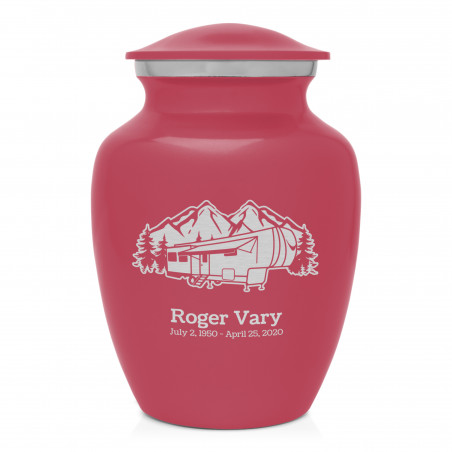 Fifth Wheel Camper Sharing Urn - Rose Pink