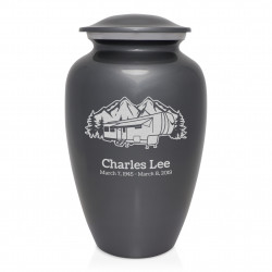 Fifth Wheel Camper Cremation Urn - Gunmetal Gray