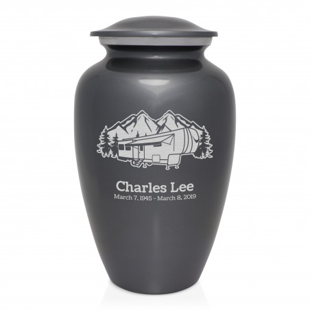 Fifth Wheel Camper Cremation Urn - Gunmetal Gray