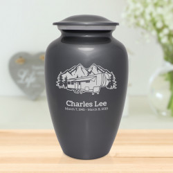 Fifth Wheel Camper Cremation Urn - Gunmetal Gray