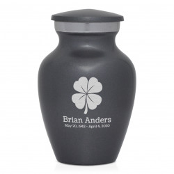 4 Leaf Clover Keepsake Urn - Gunmetal Gray