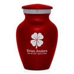 4 Leaf Clover Keepsake Urn - Ruby Red