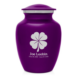 4 Leaf Clover Sharing Urn - Purple Luster
