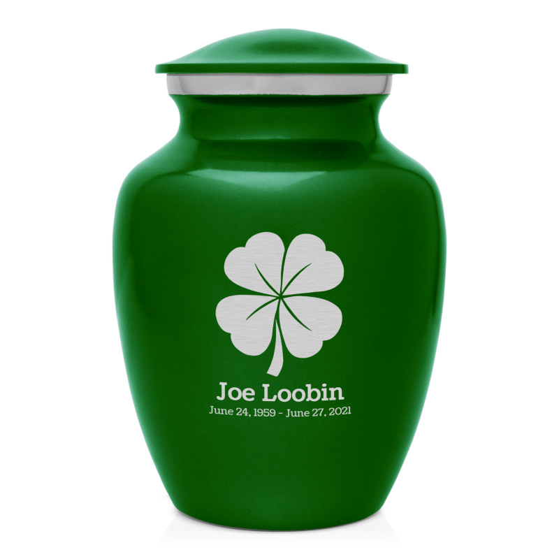 4 Leaf Clover Sharing Urn - Shamrock Green